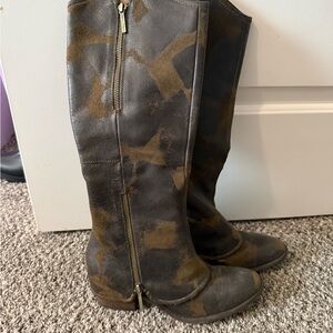 Donald J. Pliner Brown and Tan Boots